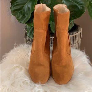Suede brown Zara ankle bootie